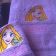 Bath towel embroidered with Rapunzel and Chameleon 