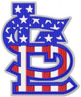 St. Louis Cardinals cap insignia embroidery design