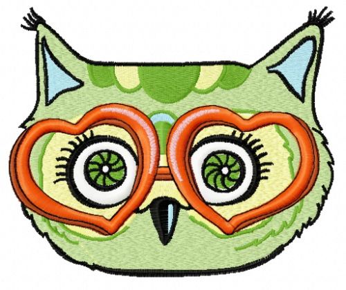 Glamorous owl party 5 machine embroidery design