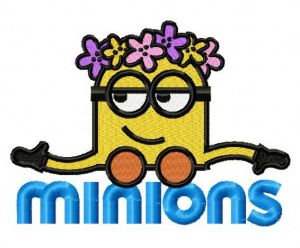 Hawaiian Minion 2 embroidery design