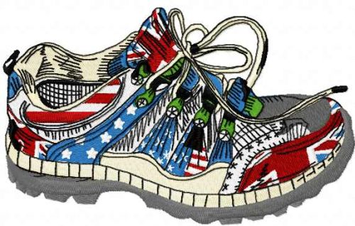 British cross shoes embrodiery design 2