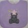 Teddy bear with big star embroidered on baby bib
