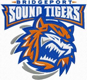 Bridgeport Sound Tigers logo embroidery design