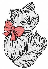 cute kitty free embroidery design 3