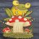 Frog among mushrooms embroidery design