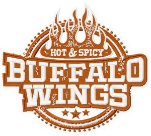 Buffalo wings embroidery design