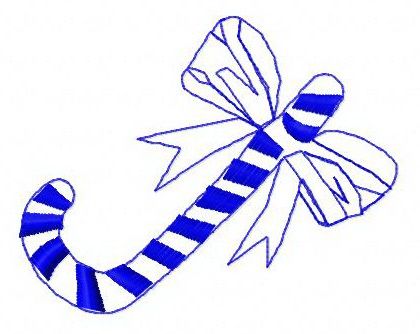 Candy cane machine embroidery design