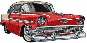 Cadillac 1950's car embroidery design