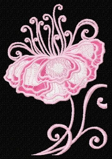 Fragile flower 7 machine embroidery design      