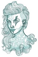 Marine witch 2 embroidery design