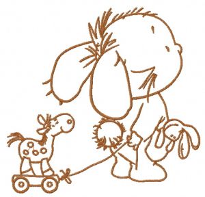 Baby bunny embroidery design