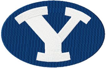 Brigham Young Cougars logo machine embroidery design