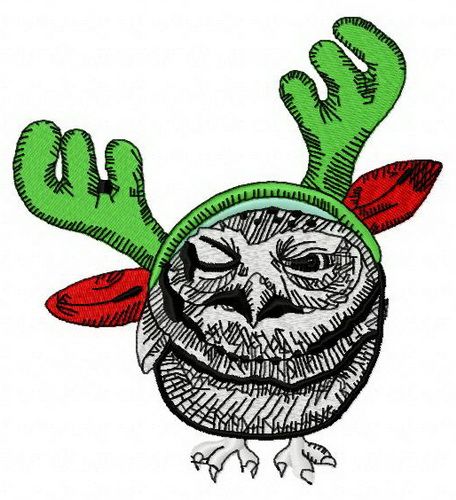 Christmas owls 6 machine embroidery design