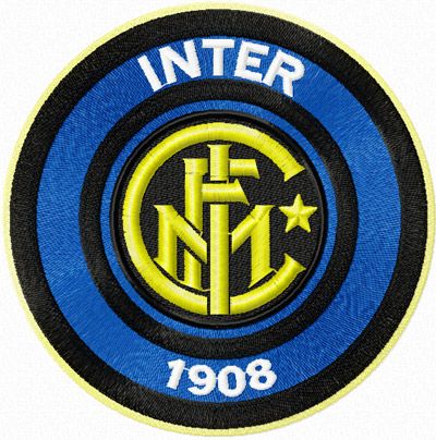 Inter football club machine embroidery design