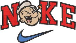 Nike Popeye embroidery design