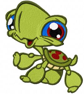 Turtle embroidery design