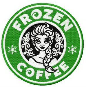 Frozen coffee  embroidery design