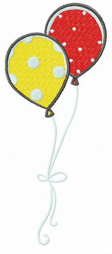 Spotted balloons machine embroidery design
