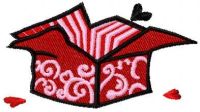 Gift box free embroidery design 4