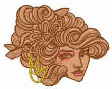 Supercilious girl 4 embroidery design