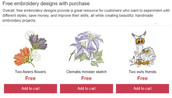 catalog with free embroidery designs