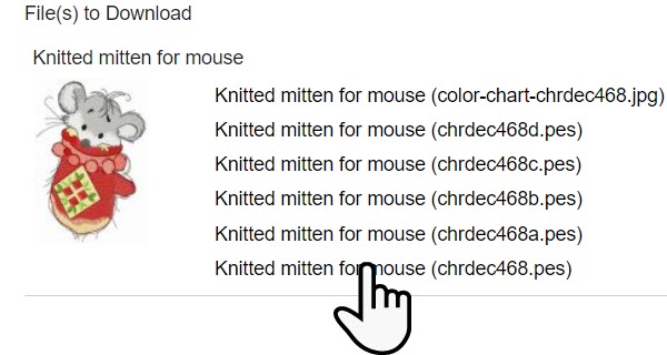 download only one embroidery design