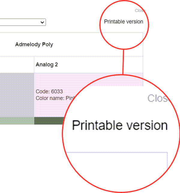 color chart for embroidery design printable