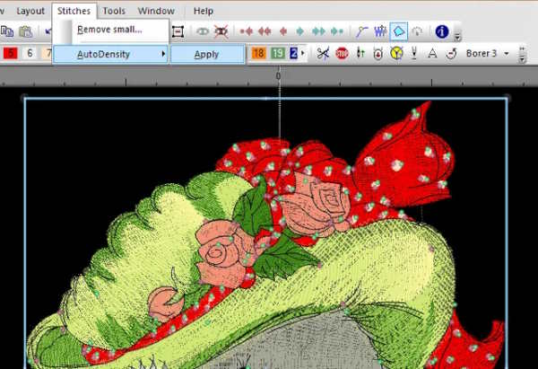 upscale embroidery design in my editor software