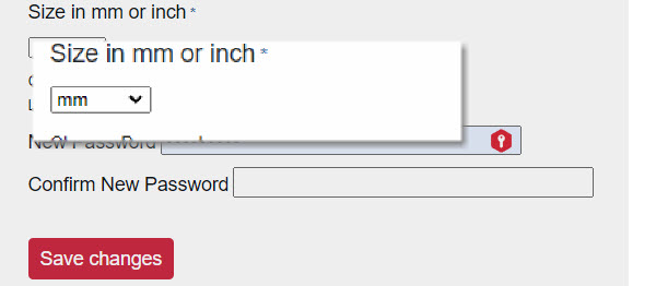 choose measurement system for embroidery design